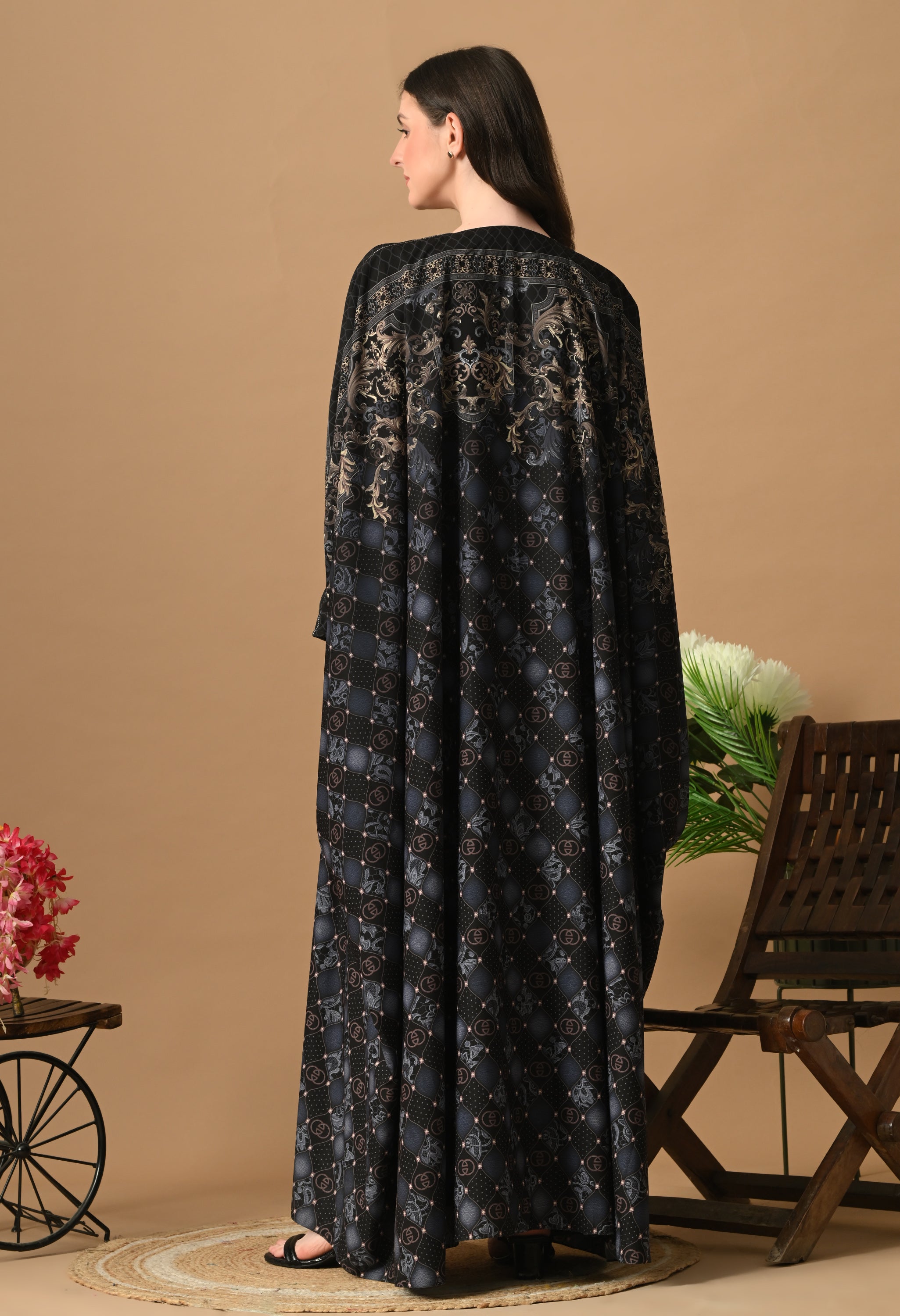 Printed Jacket Dress kaftan style