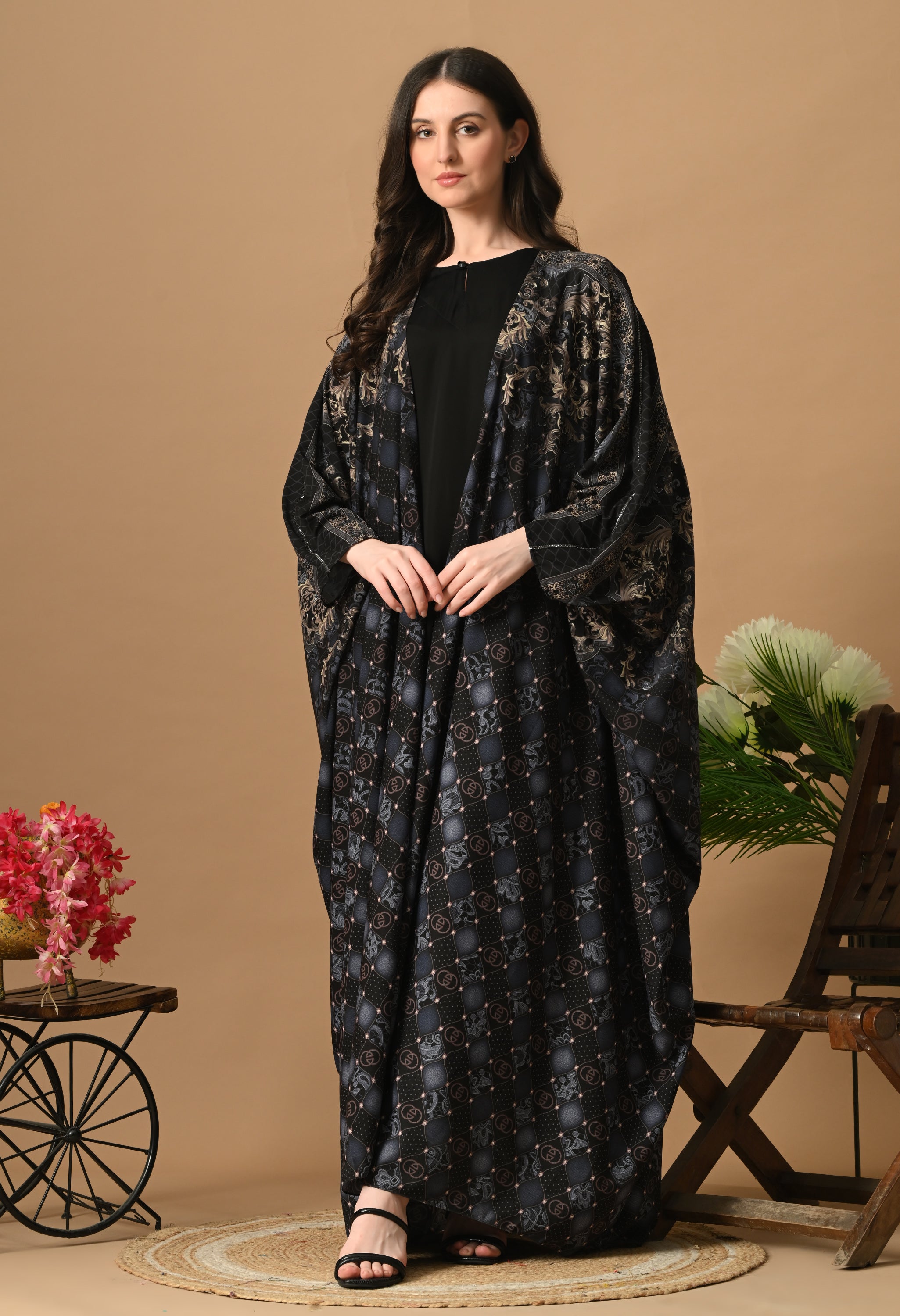 Printed Jacket Dress kaftan style