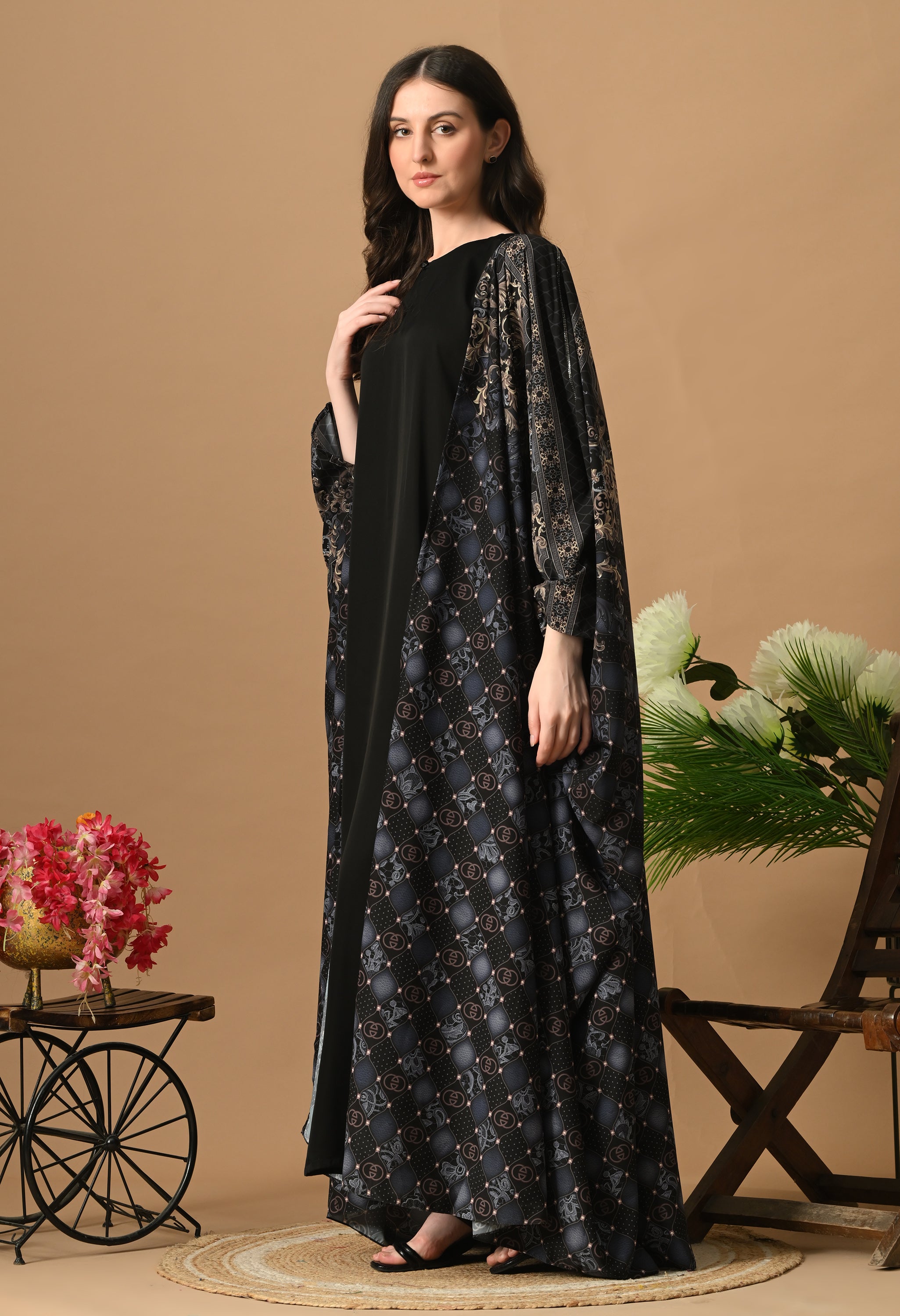 Printed Jacket Dress kaftan style