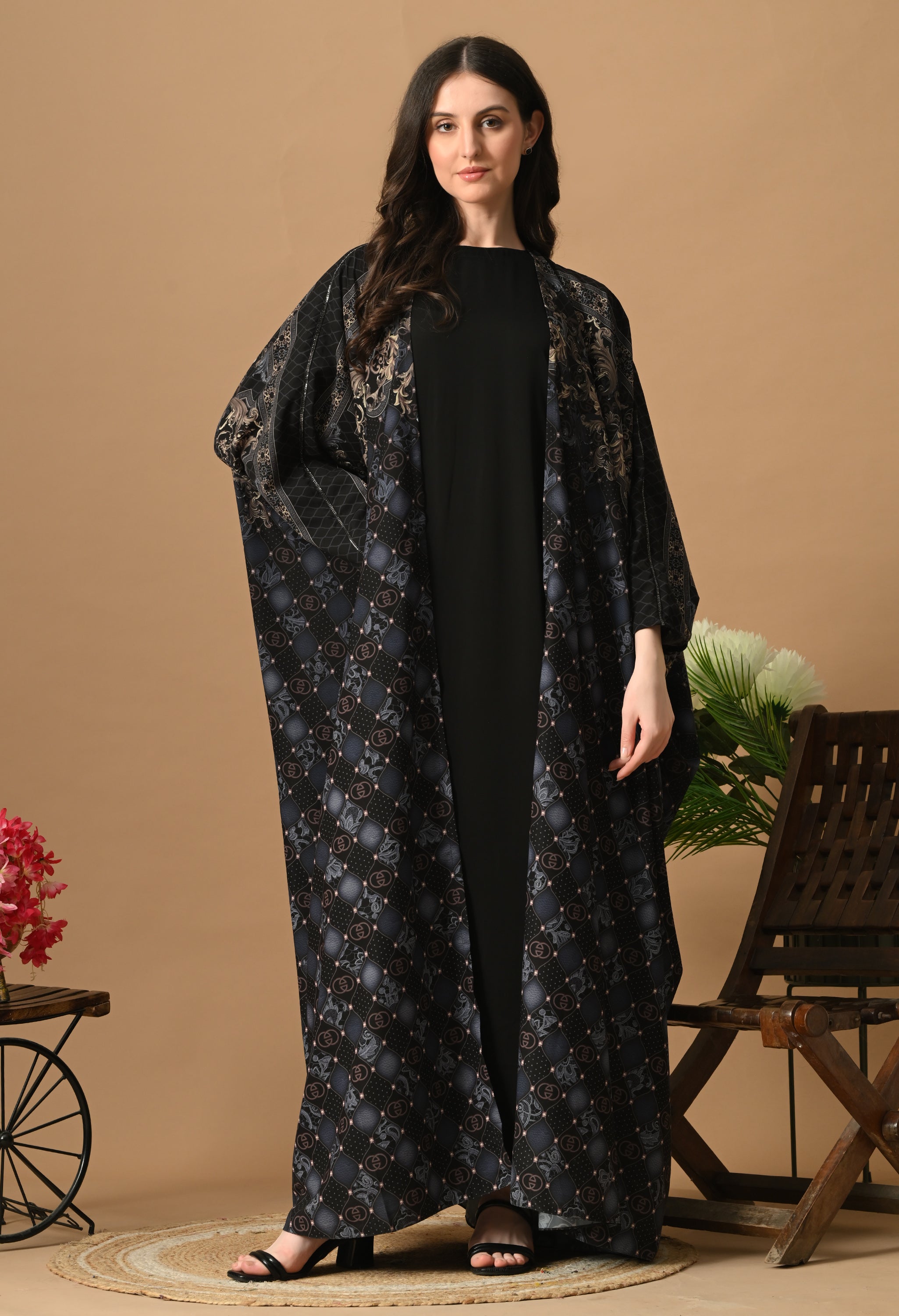 Printed Jacket Dress kaftan style