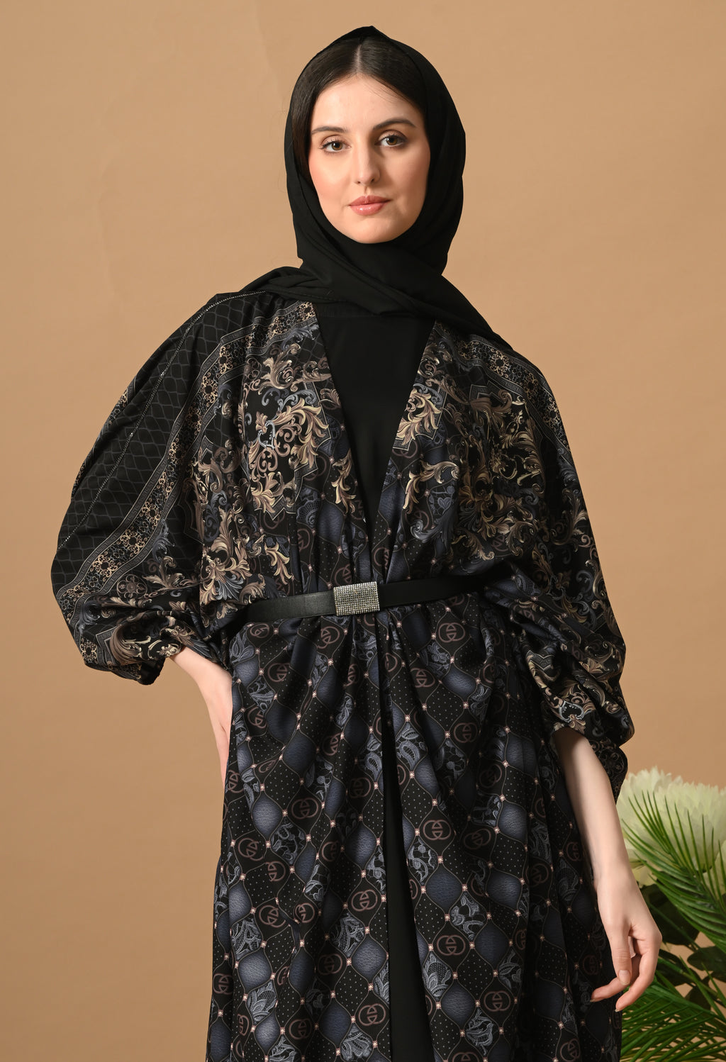 Printed Jacket Dress kaftan style