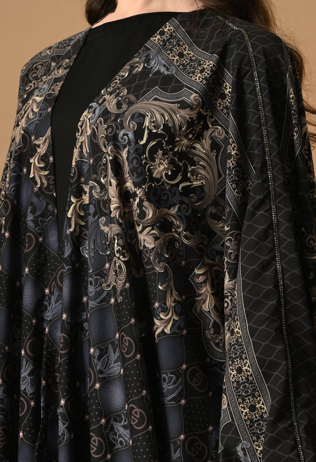 Printed Jacket Dress kaftan style