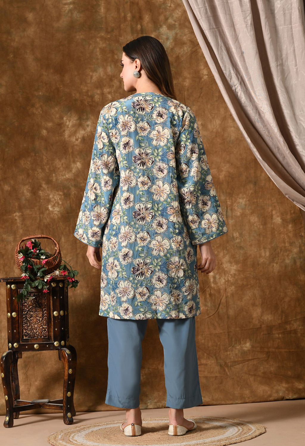 Multi-Color Co-Ord set (Floral Powder Blue)