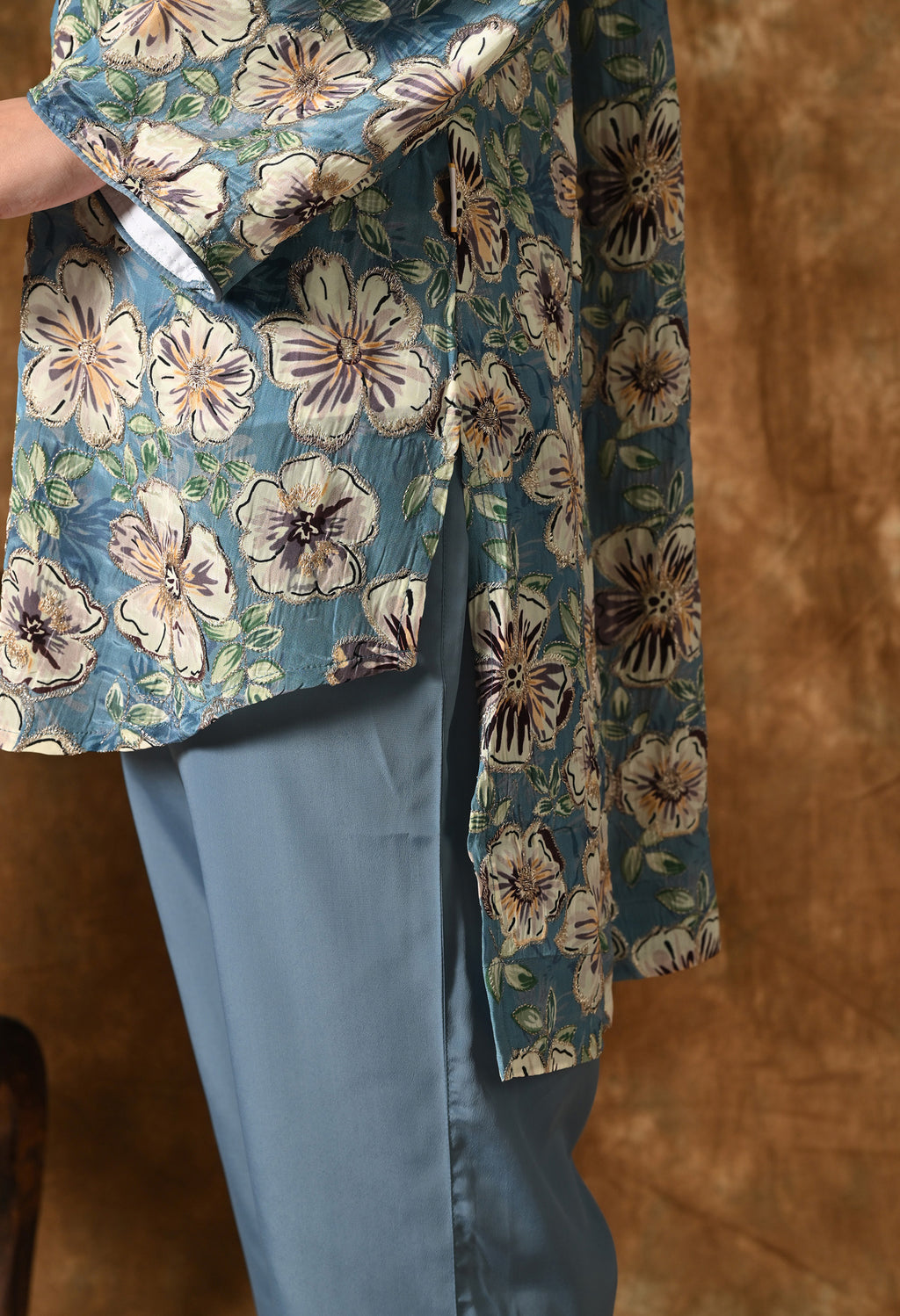 Multi-Color Co-Ord set (Floral Powder Blue)