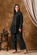 Denim Co-Ord Set (Charcoal Black)