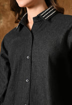 Denim Co-Ord Set (Charcoal Black)