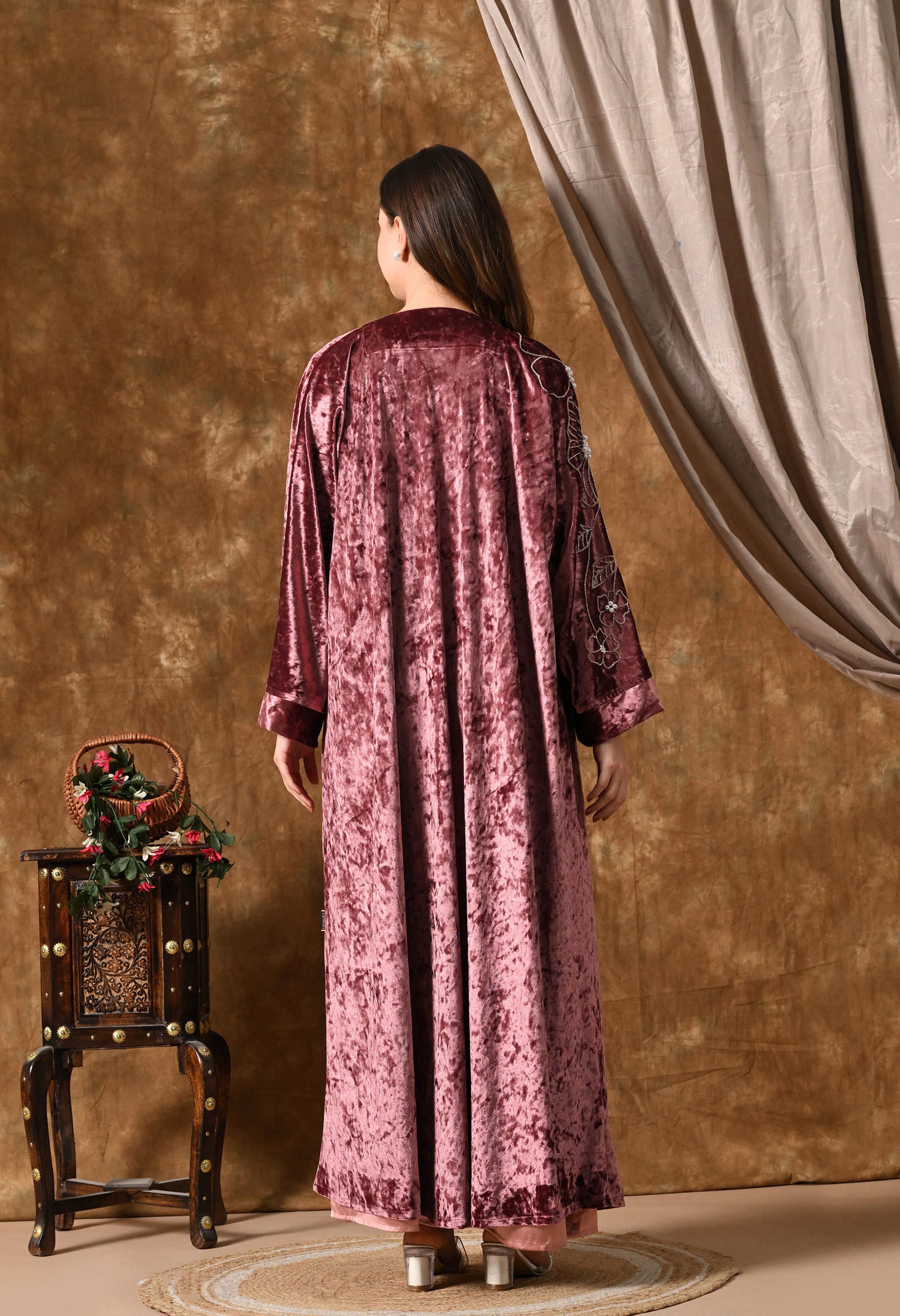 Ice Velvet Jacket Abaya