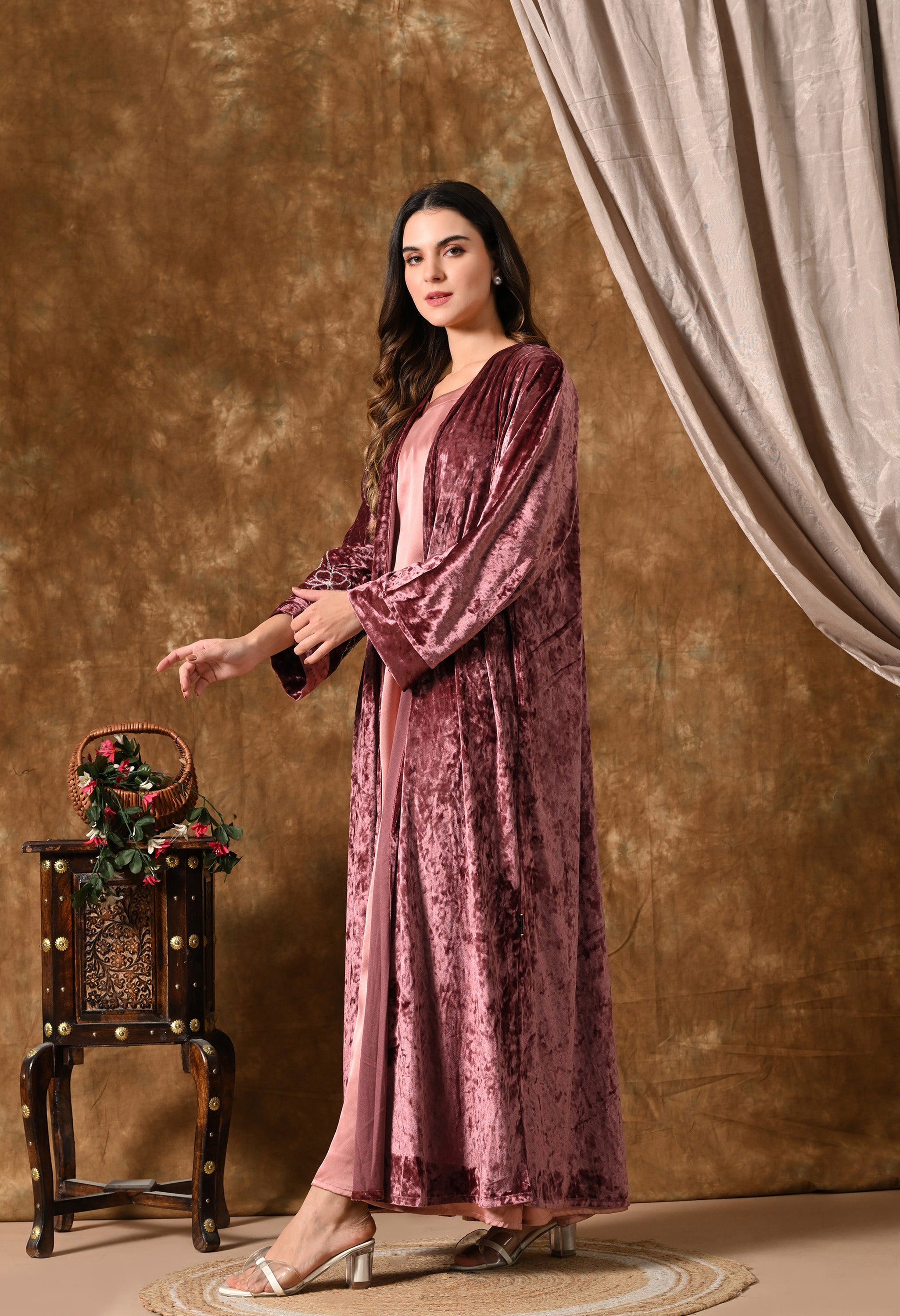 Ice Velvet Jacket Abaya