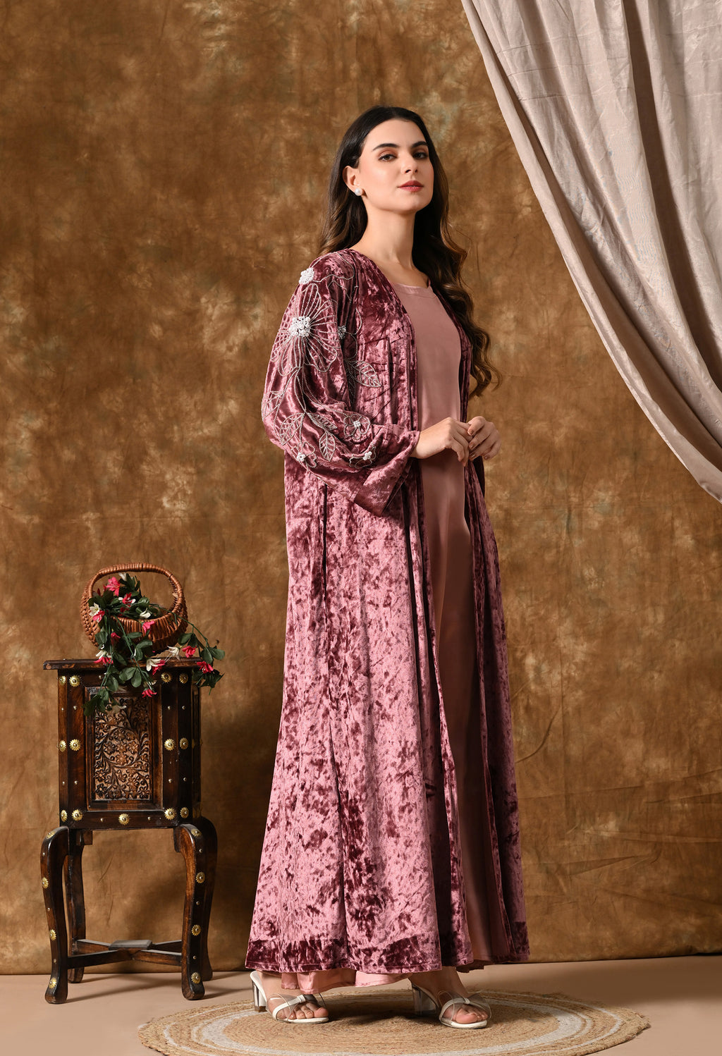 Ice Velvet Jacket Abaya