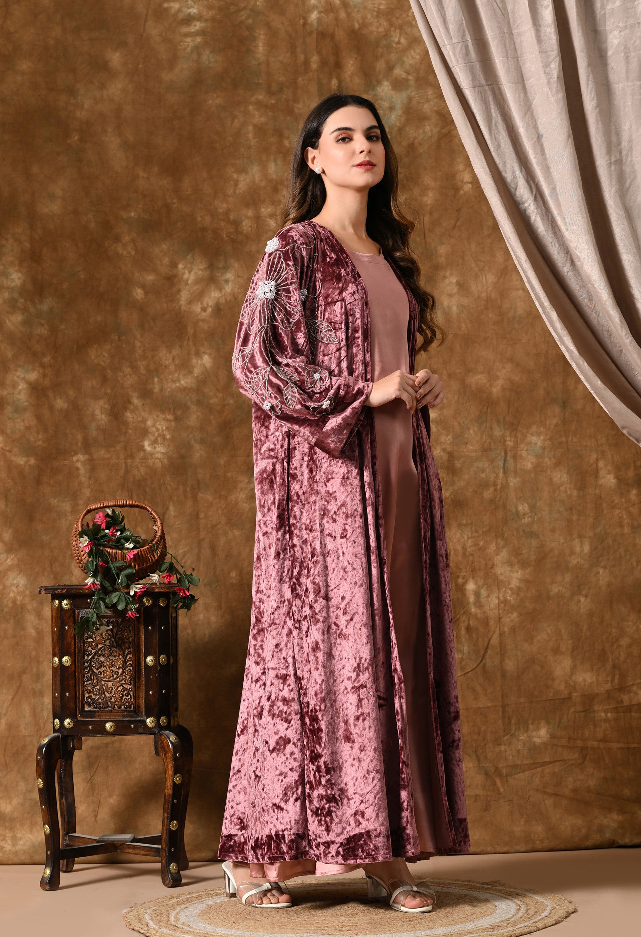 Ice Velvet Jacket Abaya