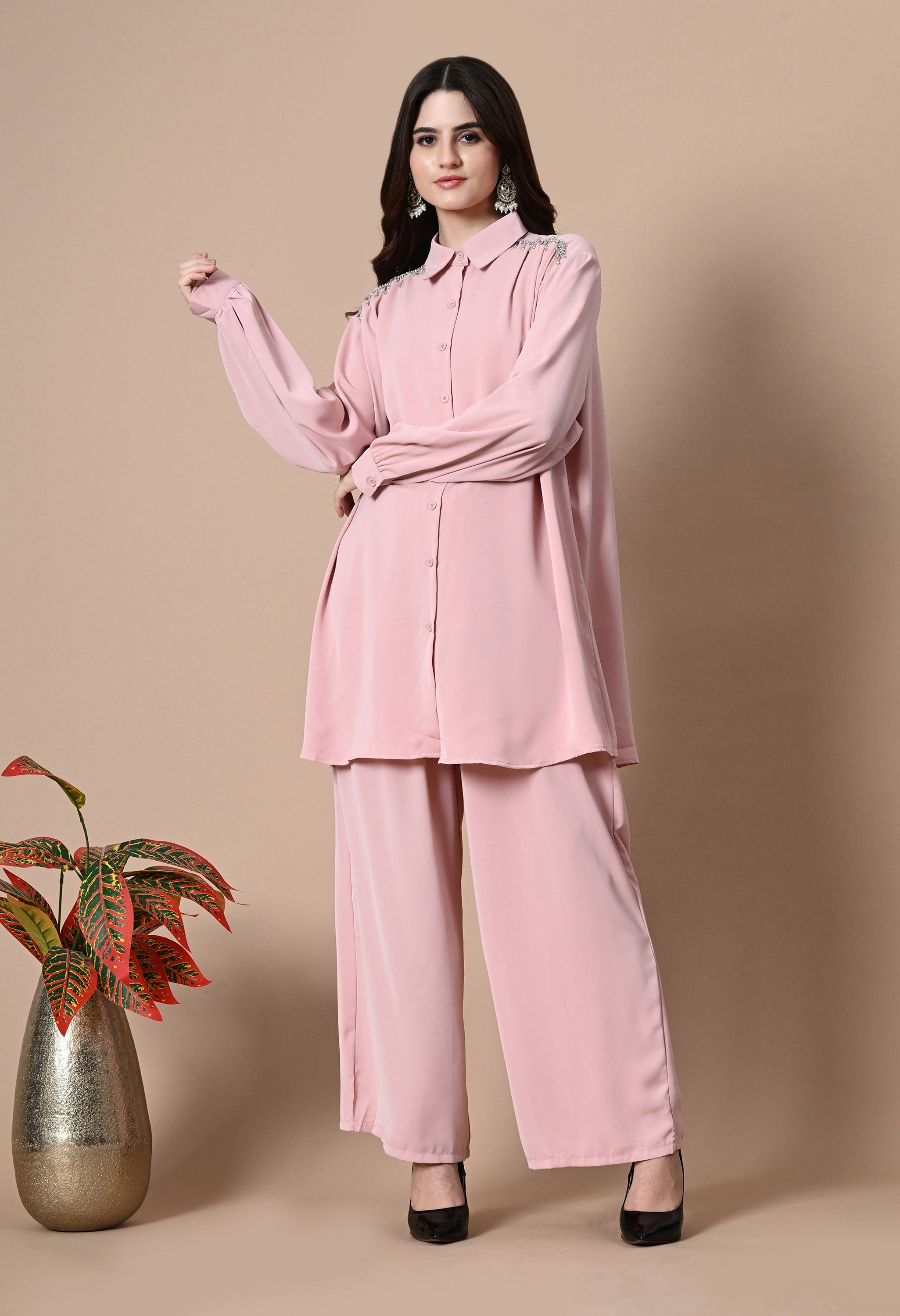 Crystal Rain Co-Ord Set (Pink)
