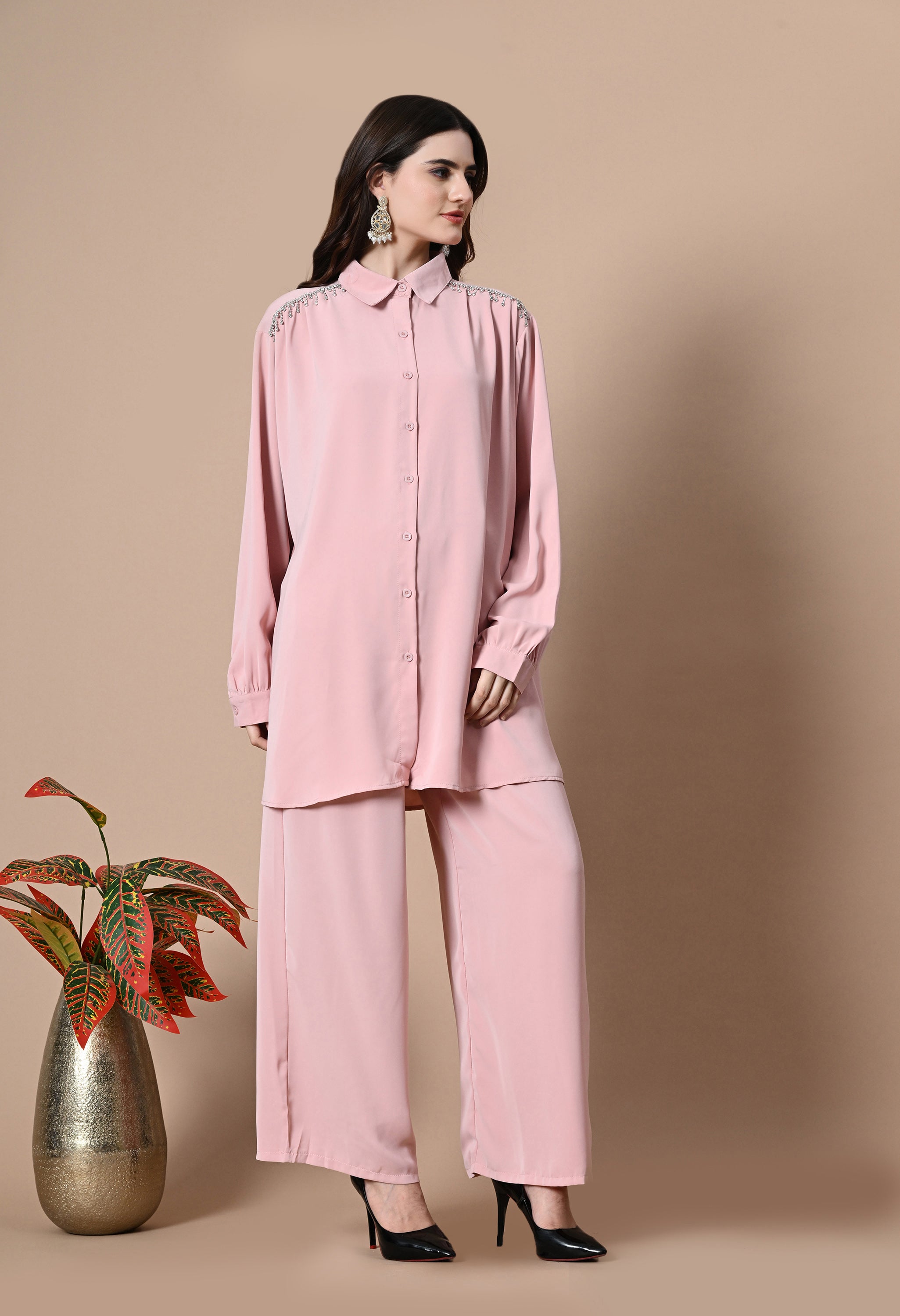Crystal Rain Co-Ord Set (Pink)
