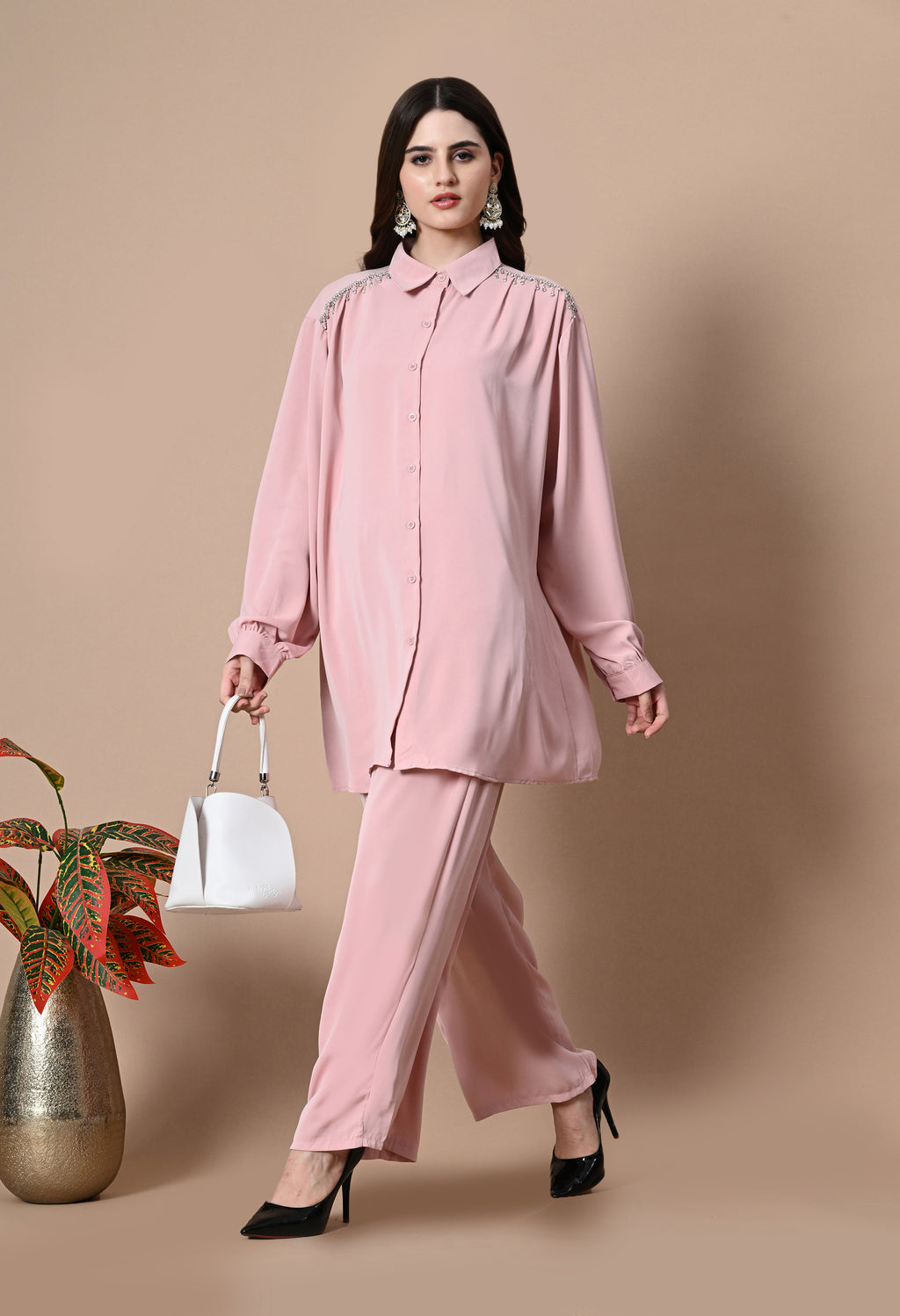 Crystal Rain Co-Ord Set (Pink)