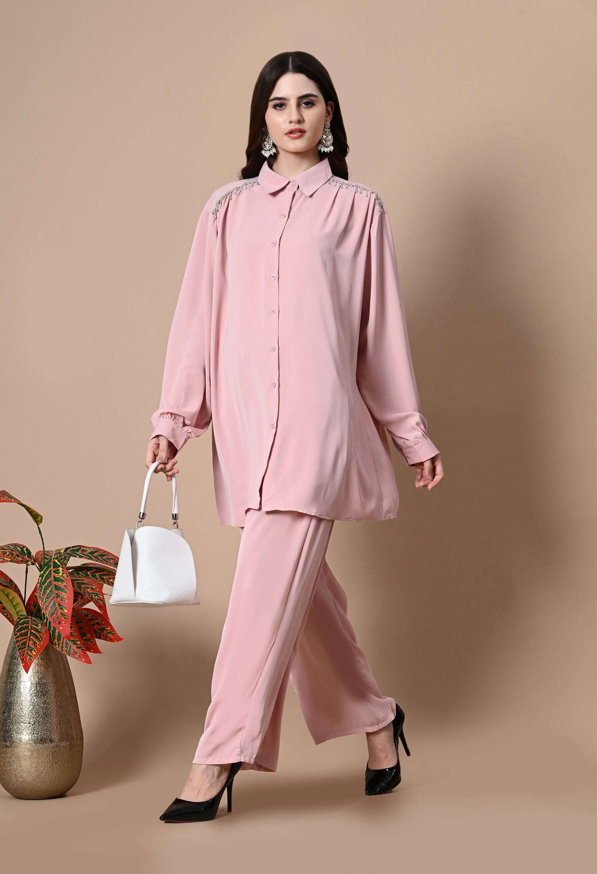 Crystal Rain Co-Ord Set (Pink)