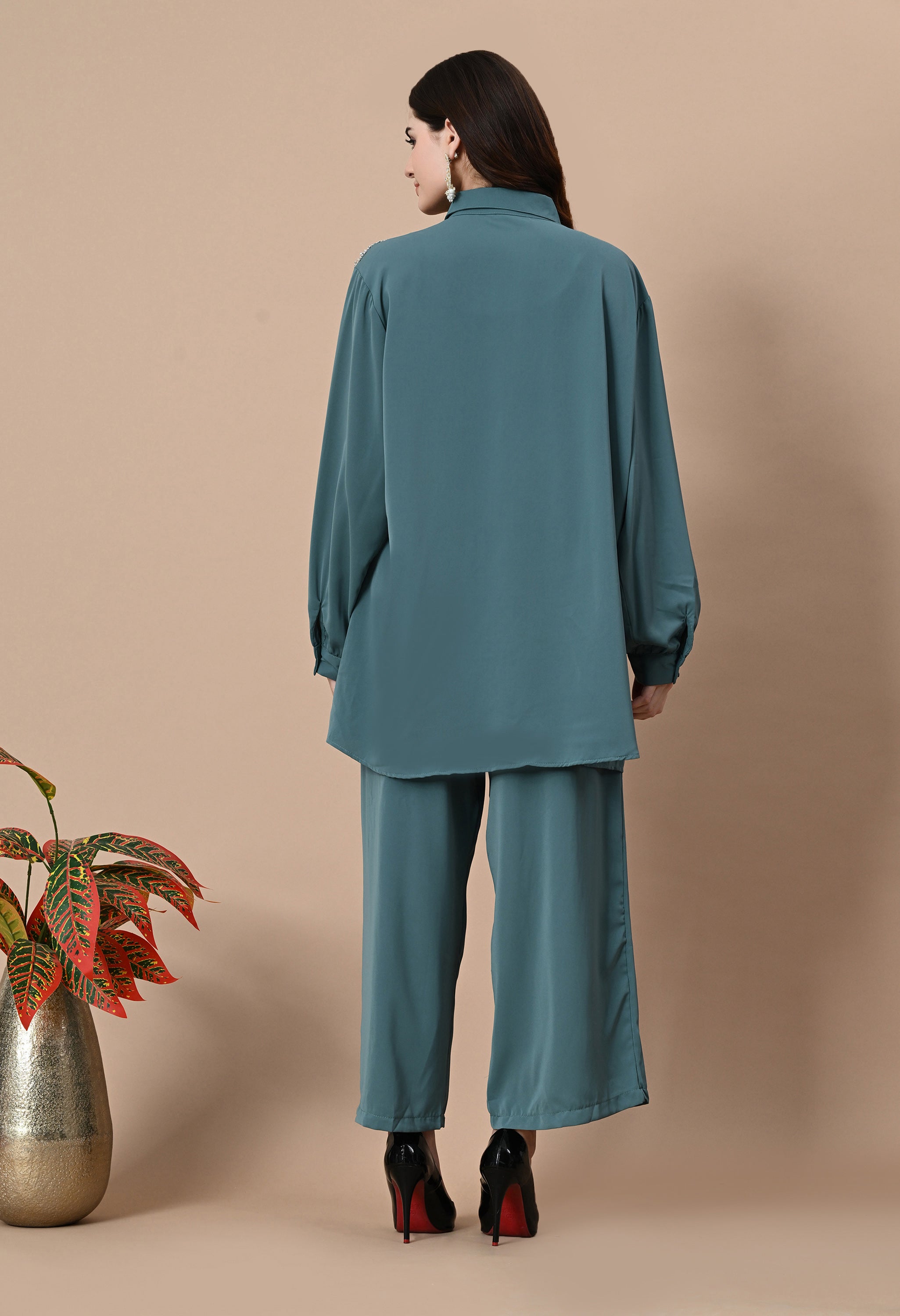 Crystal Rain Co-Ord Set (Teal)