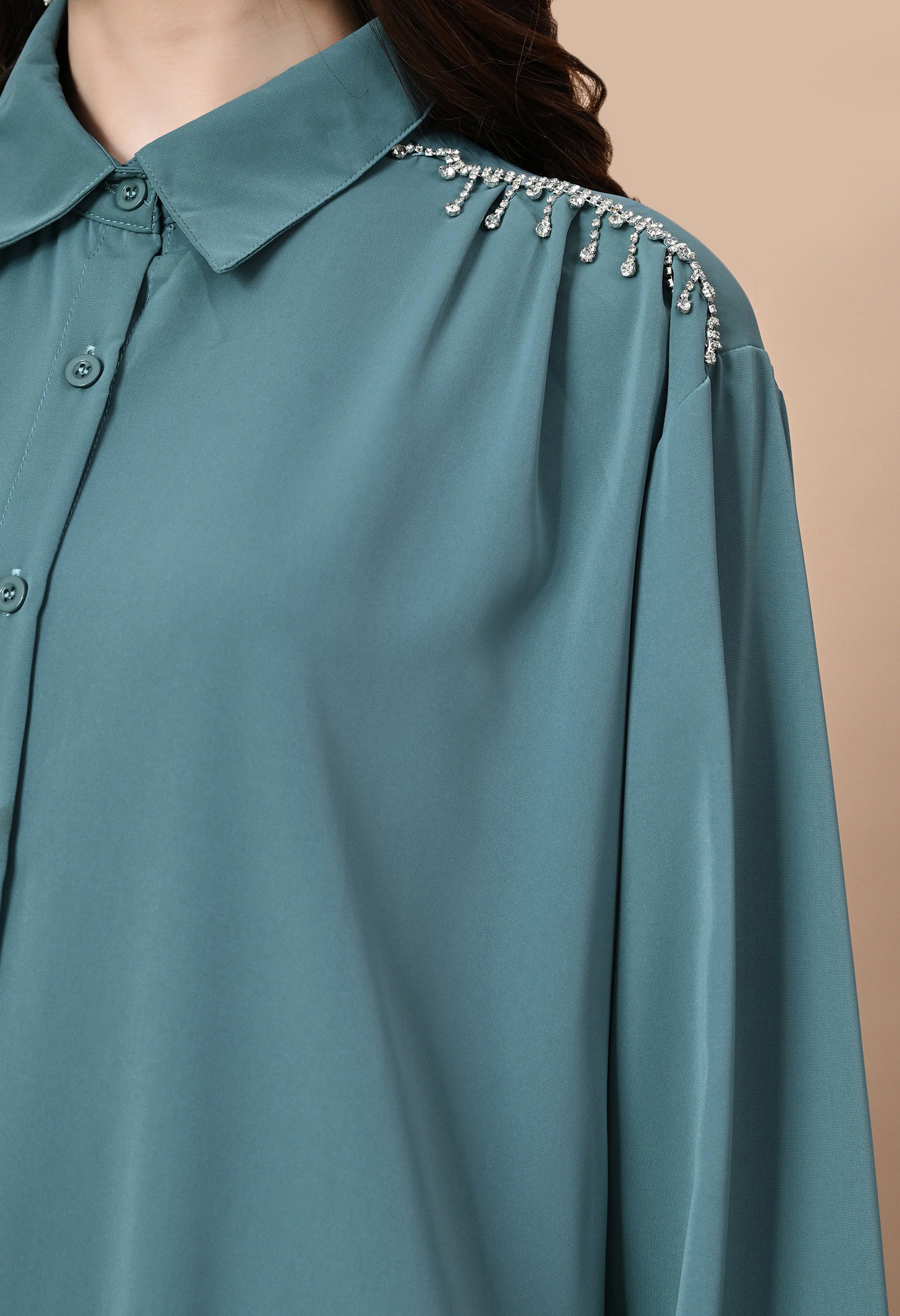Crystal Rain Co-Ord Set (Teal)
