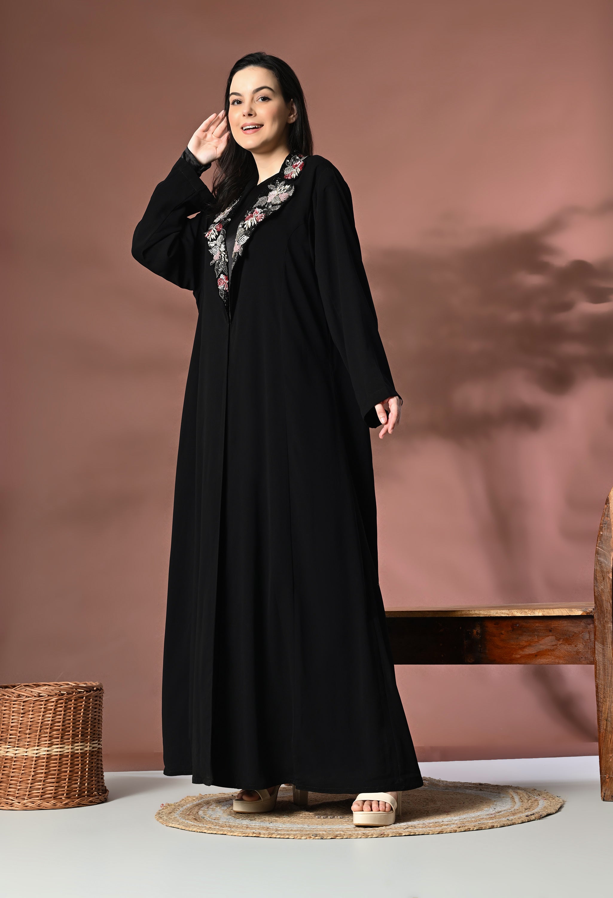 Nida Jacket Dress with Collar embellished