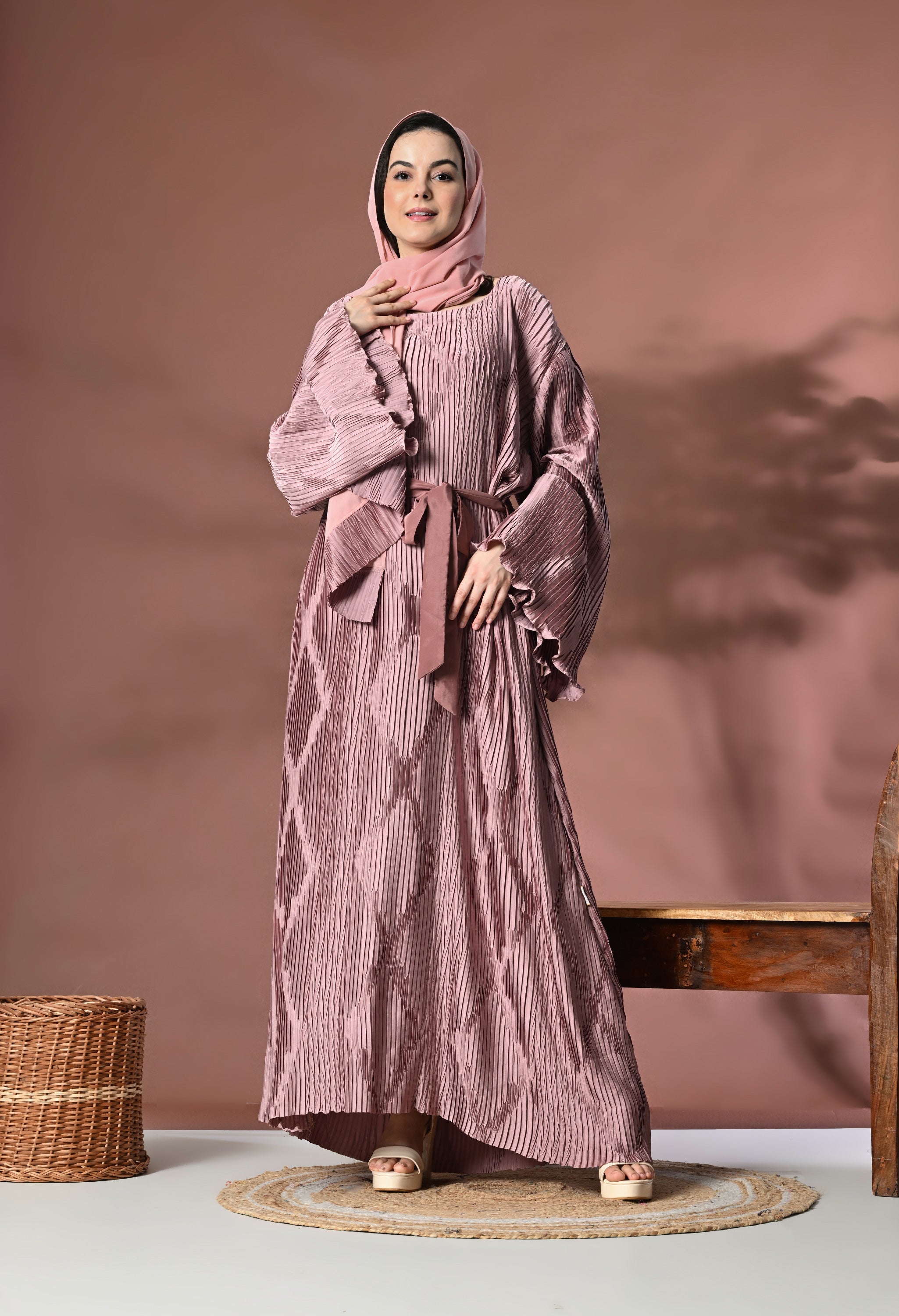 Nebula Pleated Maxi Dress