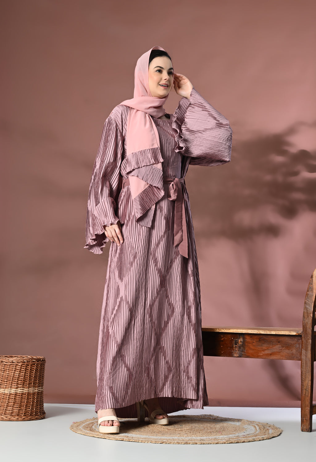 Nebula Pleated Maxi Dress