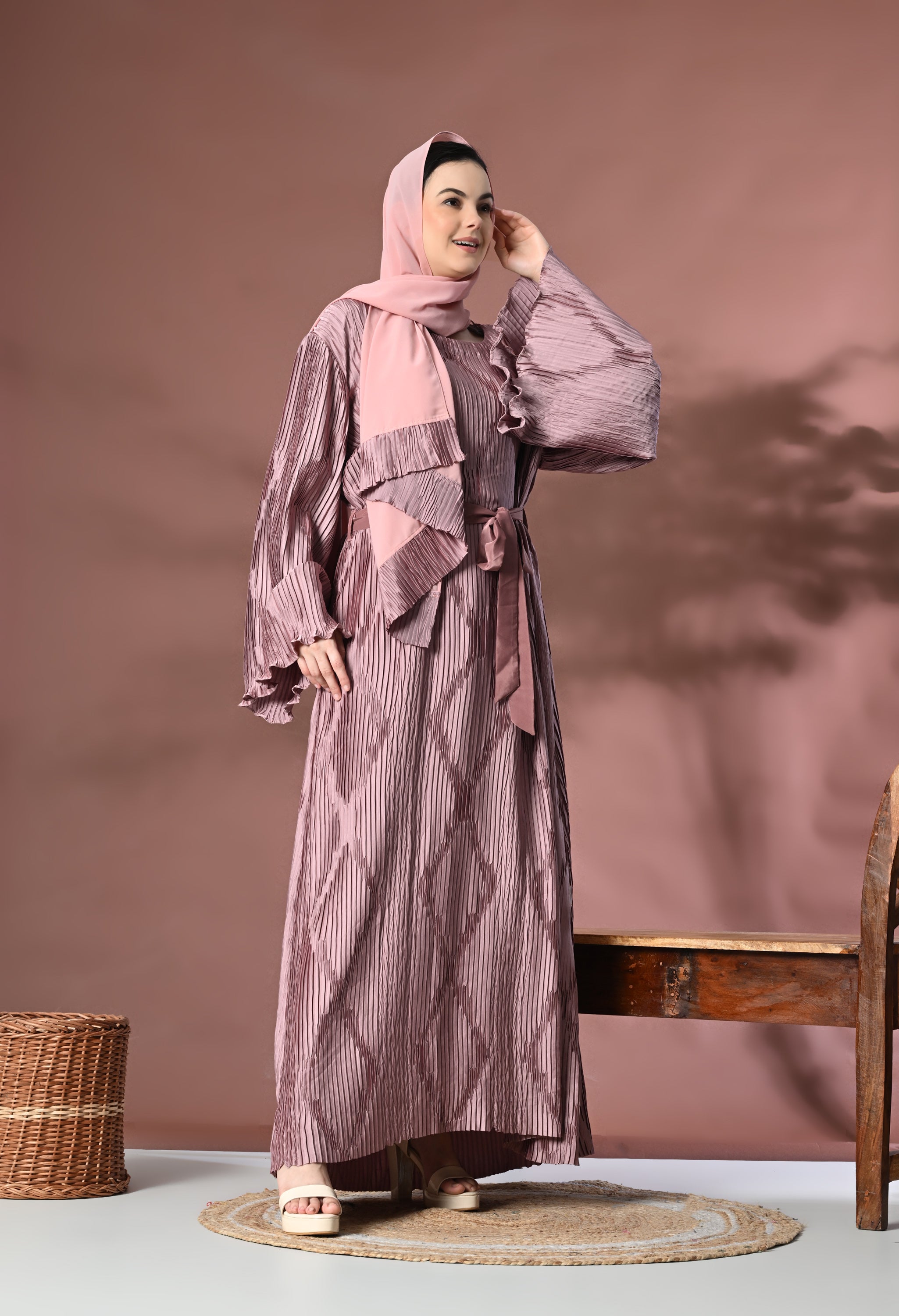 Nebula Pleated Maxi Dress