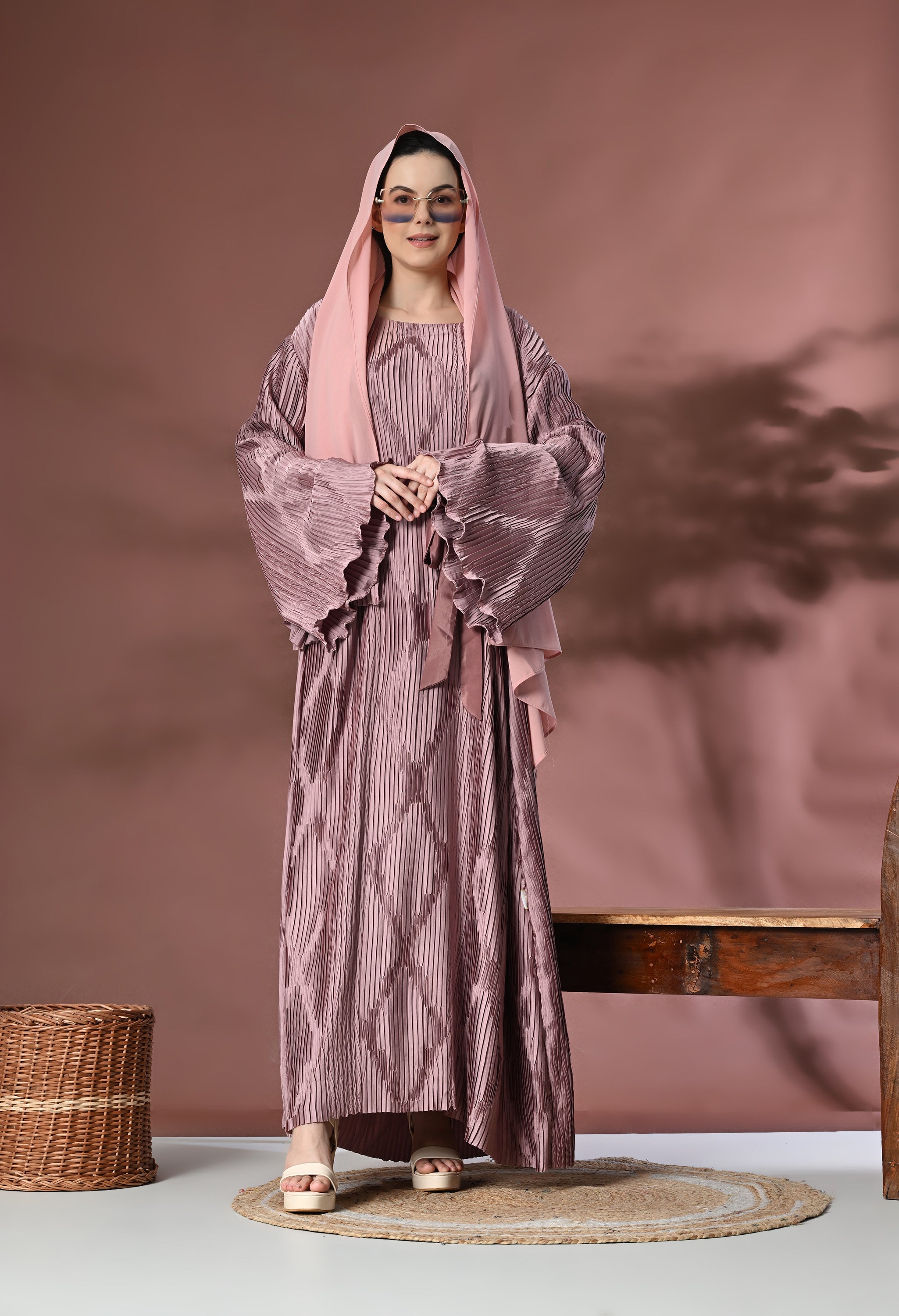 Nebula Pleated Maxi Dress