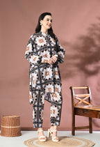 Printed Satin Silk Co-Ord Set