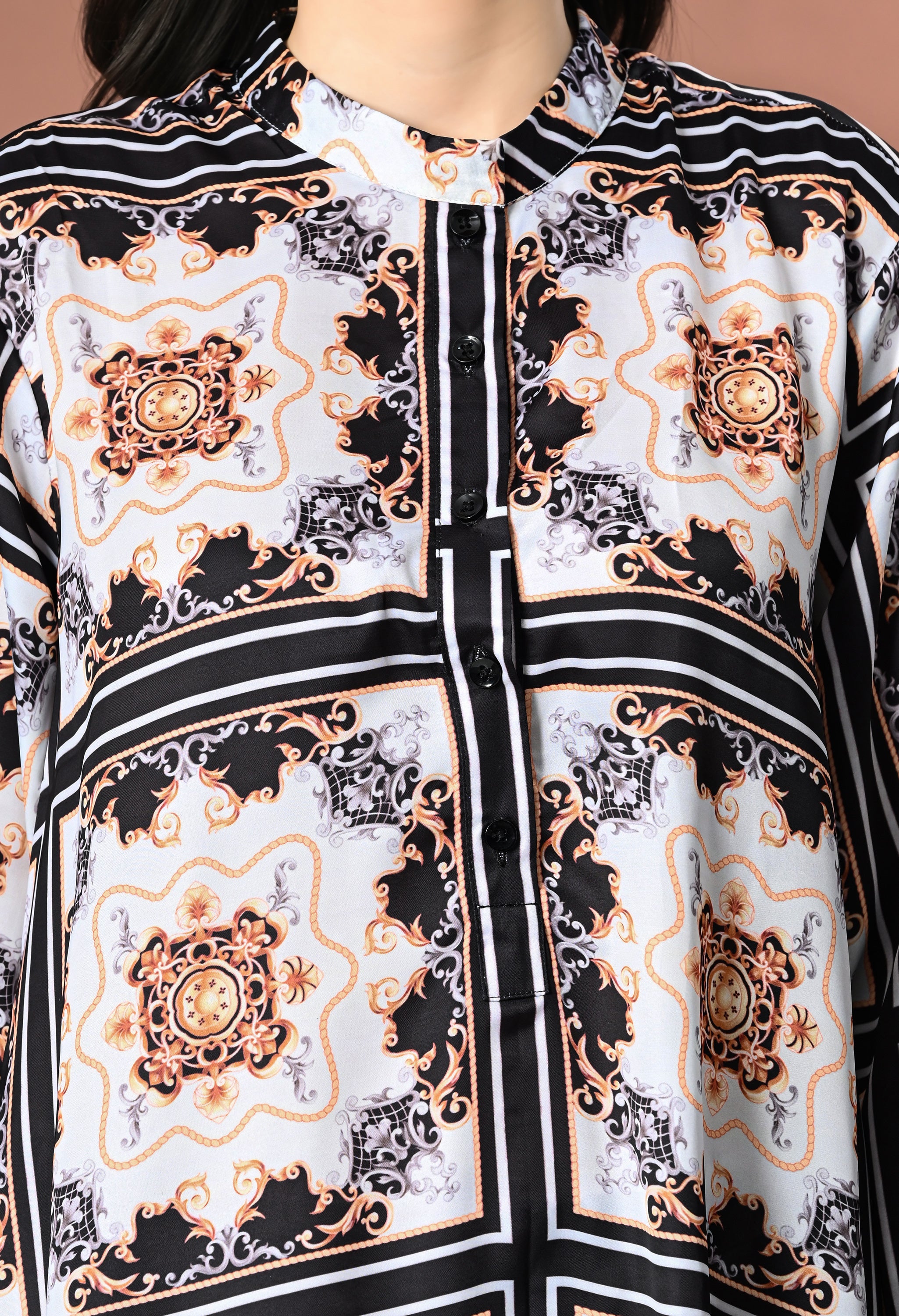 Printed Satin Silk Co-Ord Set