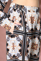 Printed Satin Silk Co-Ord Set