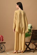 Lace Work Co-Ord Set (Beige)