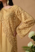 Lace Work Co-Ord Set (Beige)