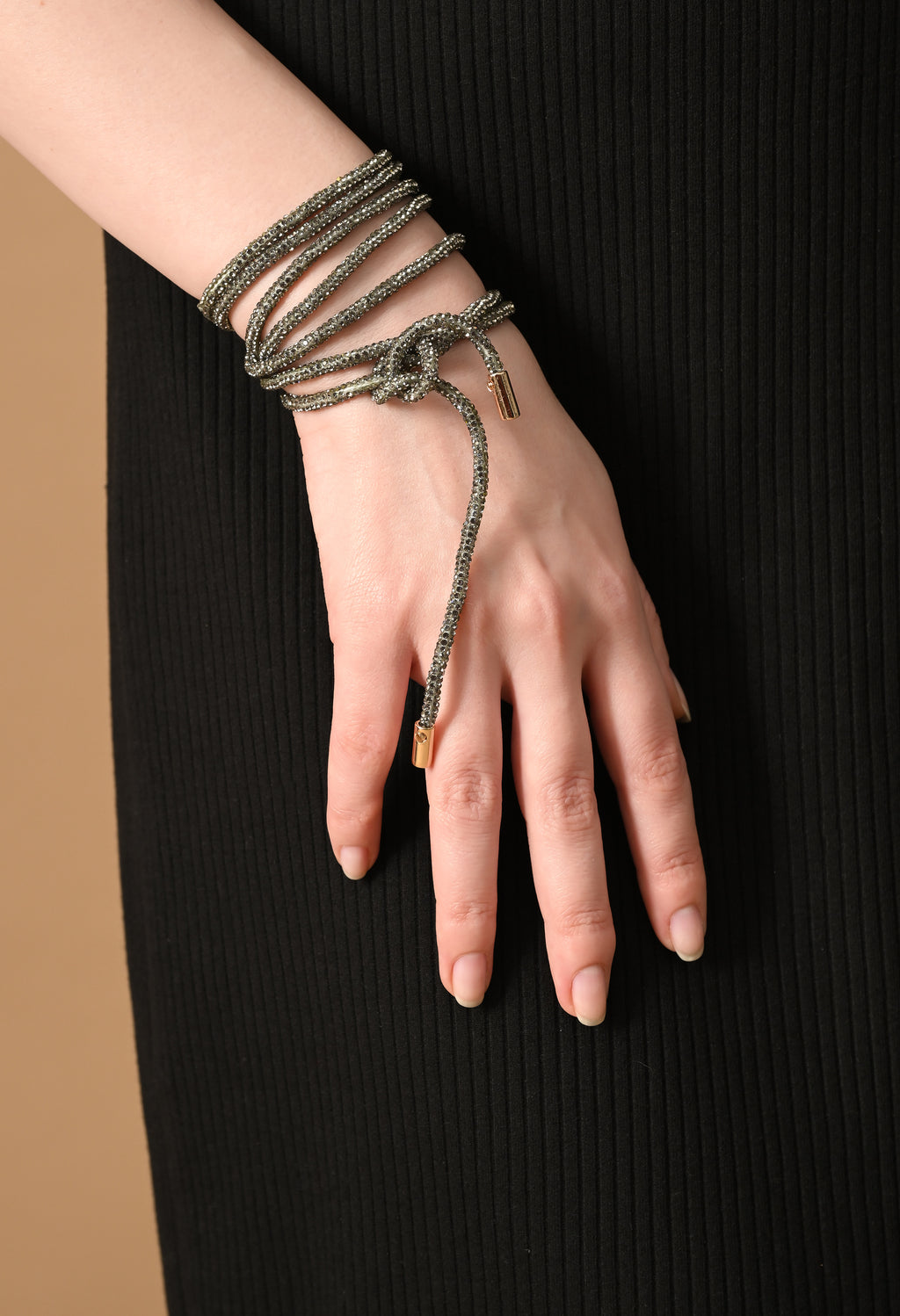 Multi-purpose Rhinestone Cord Belt (Gray)