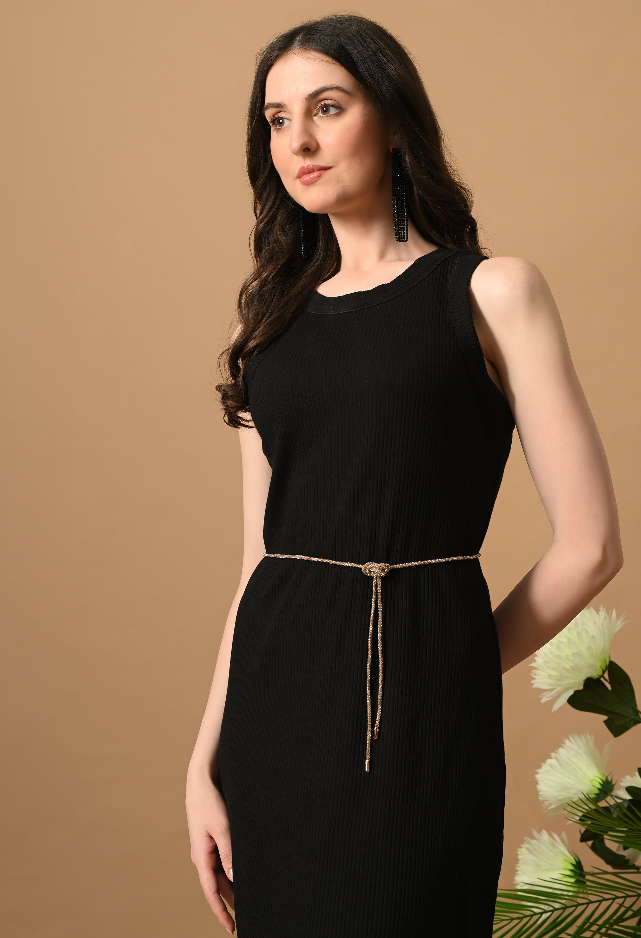 Multi-purpose Rhinestone Cord Belt (Golden)