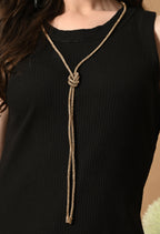 Multi-purpose Rhinestone Cord Belt (Golden)
