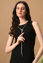 Multi-purpose Rhinestone Cord Belt (Silver)