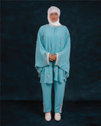 Greta Co-Ord Set (Aqua Blue)