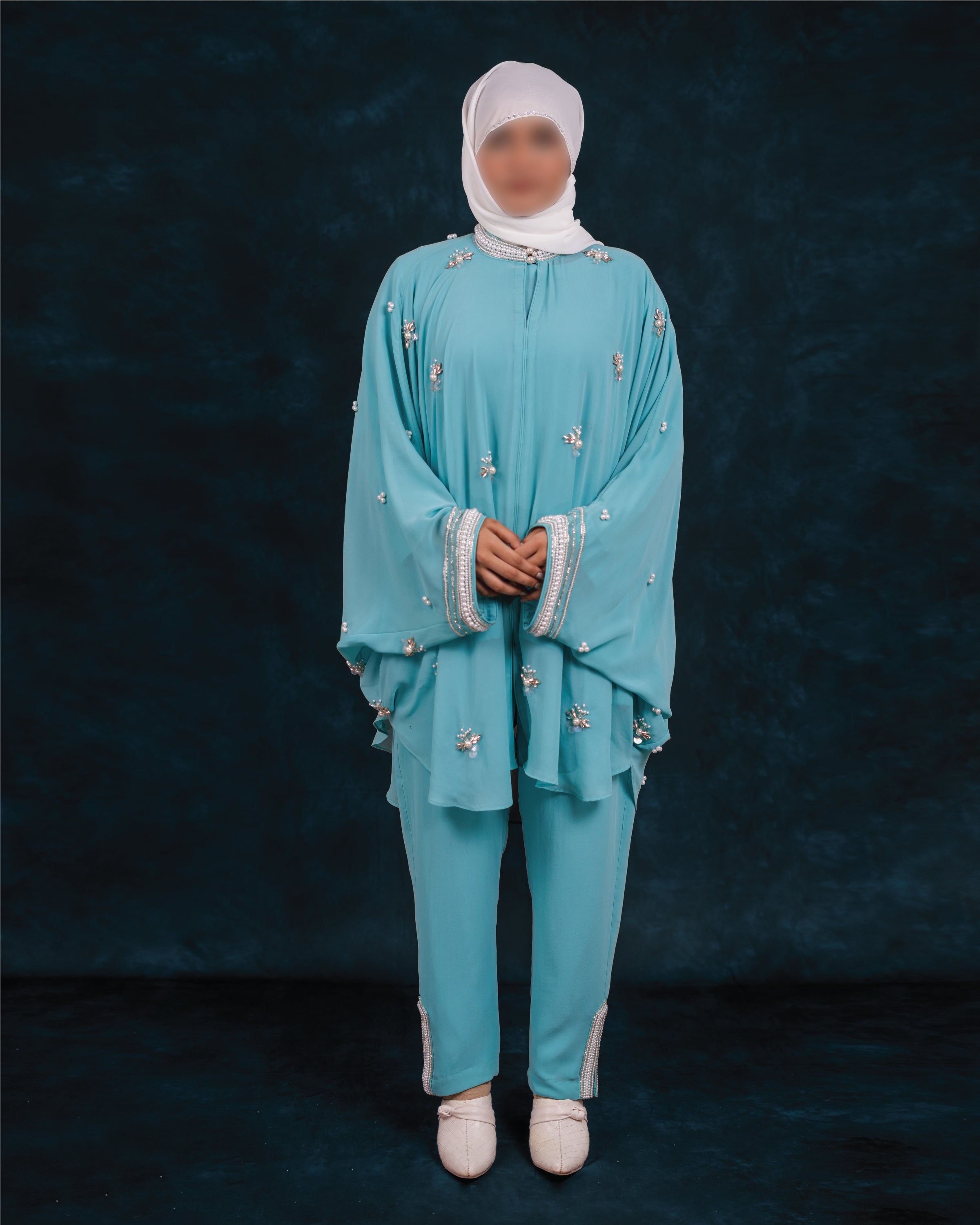 Greta Co-Ord Set (Aqua Blue)