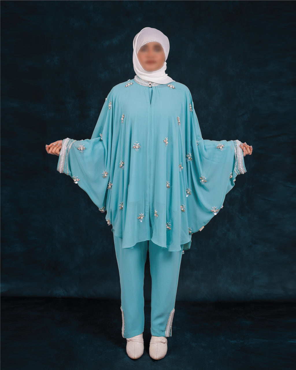 Greta Co-Ord Set (Aqua Blue)