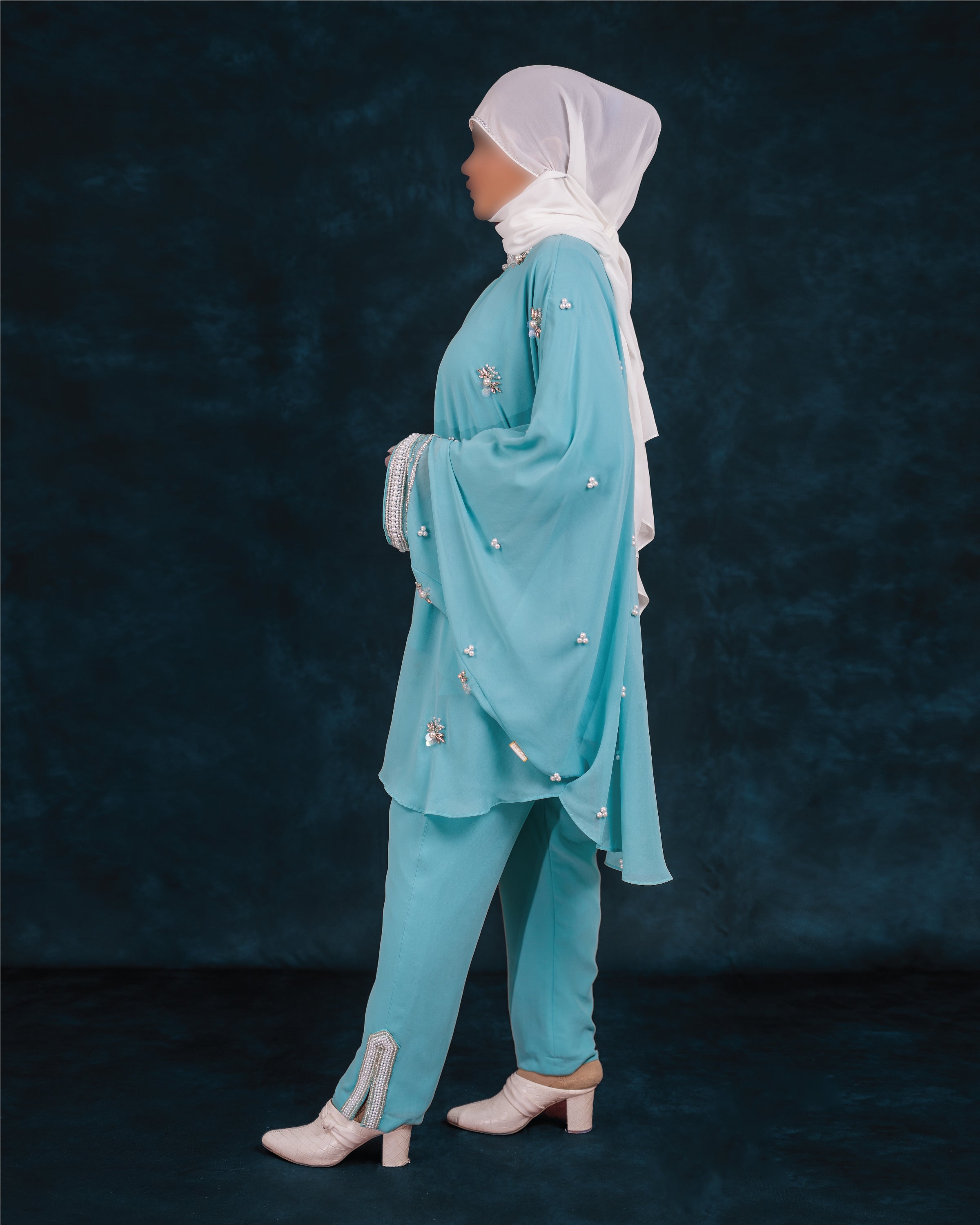 Greta Co-Ord Set (Aqua Blue)