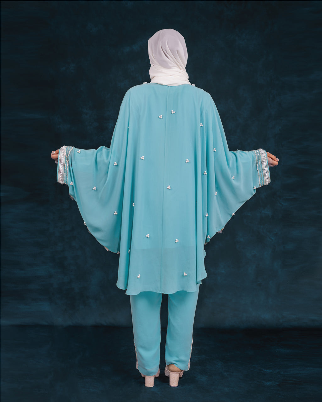 Greta Co-Ord Set (Aqua Blue)