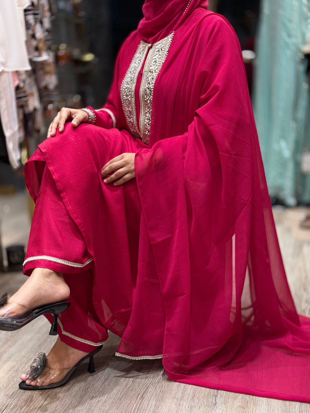 Riwaayat Ruby Dress (Hot Pink)