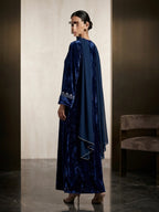 Royal Velvet Dress (Blue)