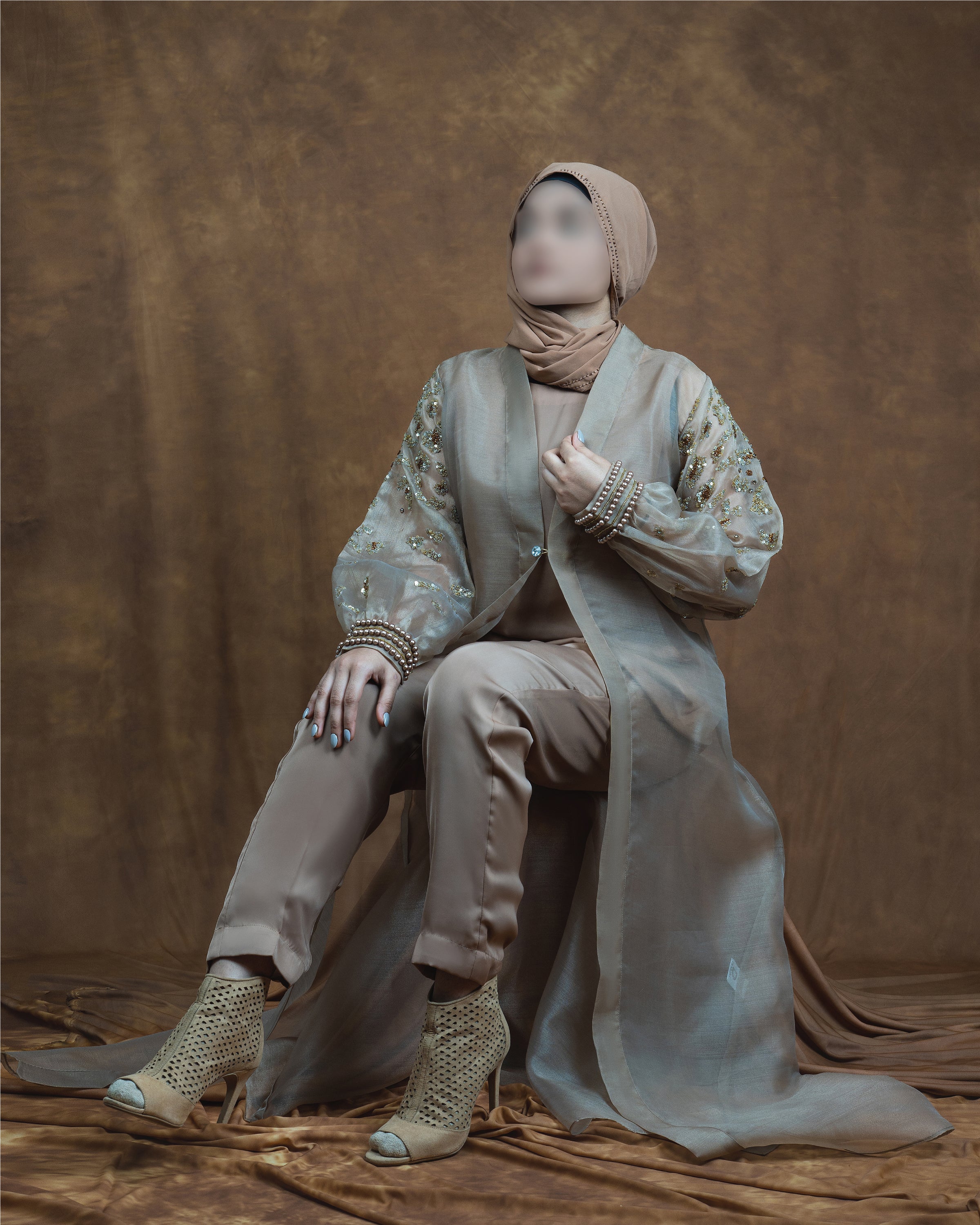 Bruyee Jacket Dress (Copper Gold)