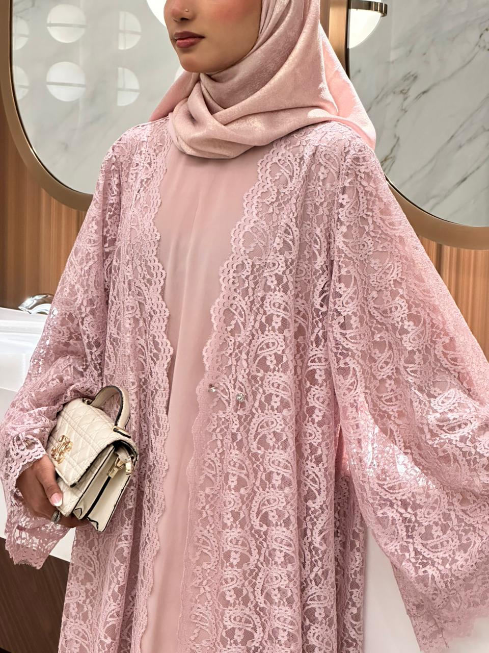 Lace Jacket Abaya