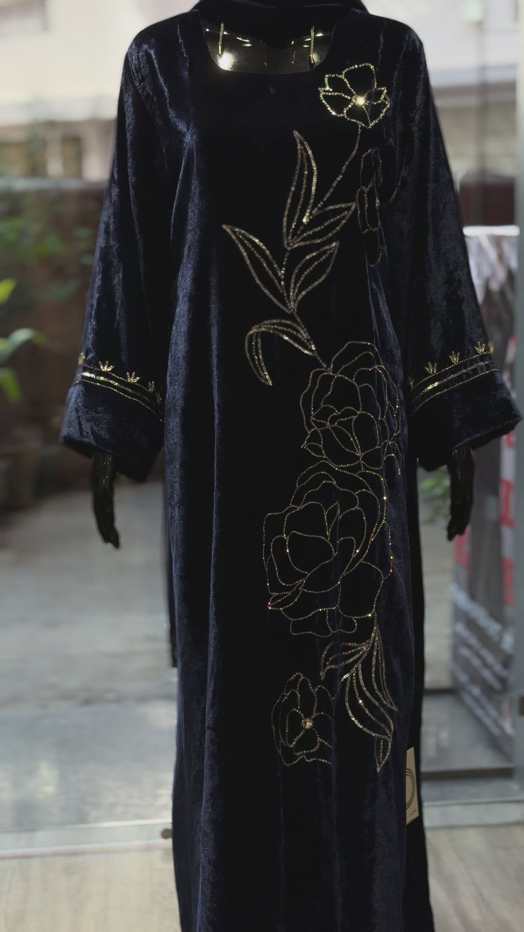 Royal Velvet Dress (Blue)