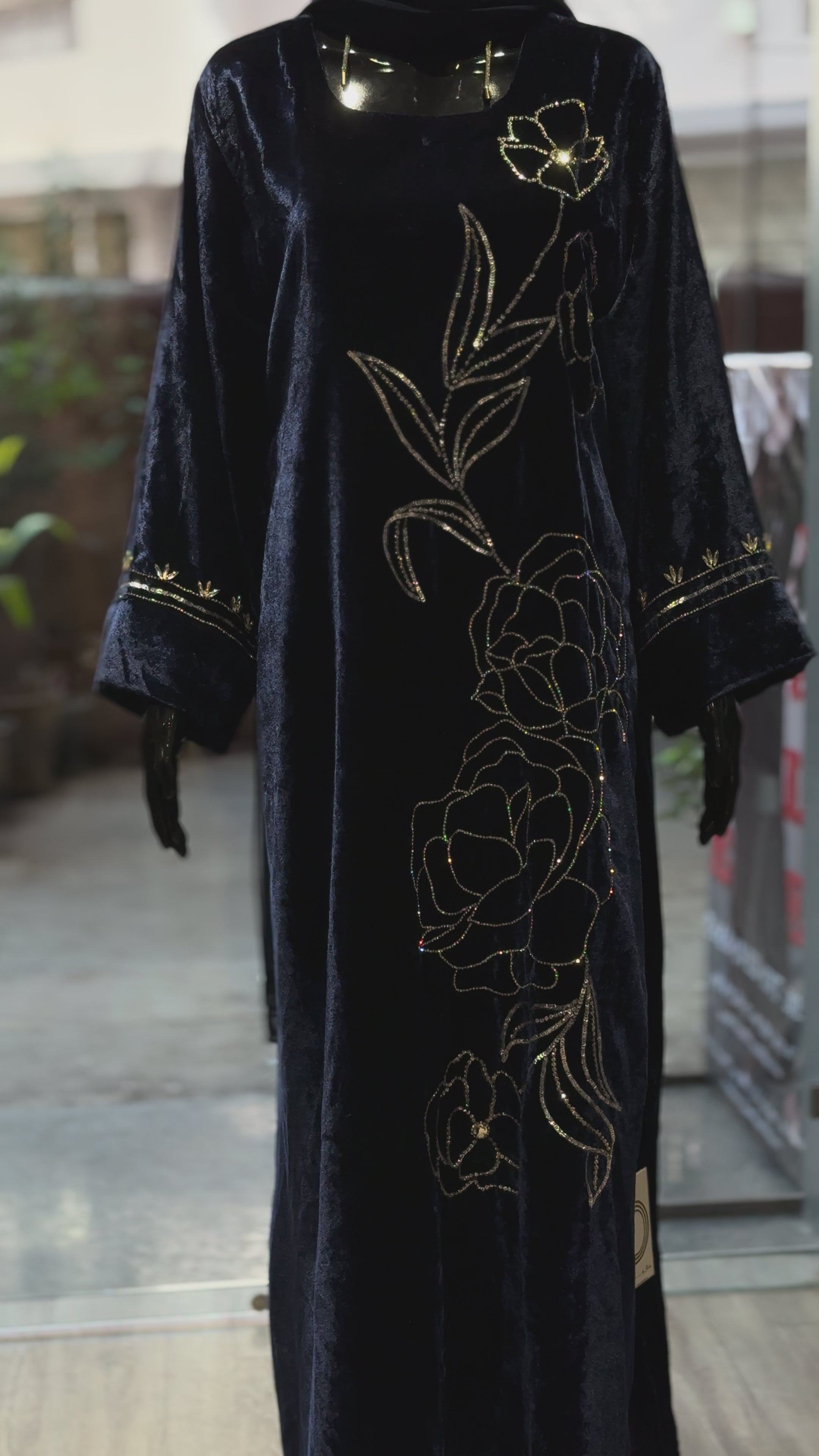 Royal Velvet Dress (Blue)
